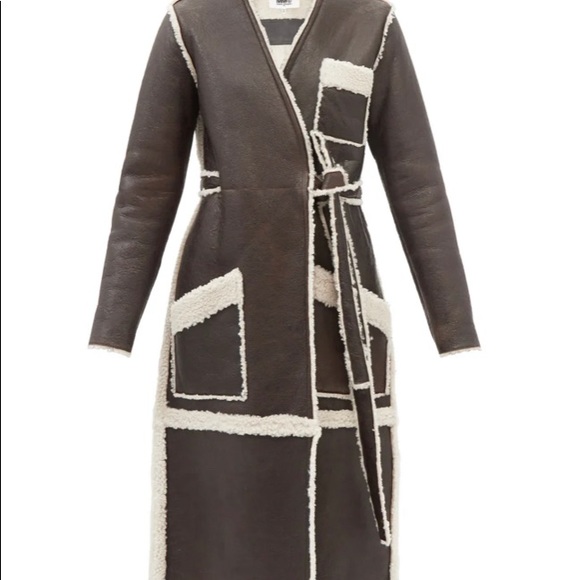 NWOT LUXURY COAT for Winter: 100% Shearling Dark brown lamb leather coat - New - Picture 12 of 14